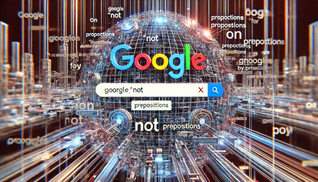 Google Limits: Why "not" and Prepositions Pose Problems to the Search Engine
